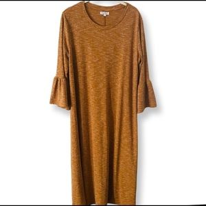 Sweetsalt Bell Sleeve Modest Midi Dress